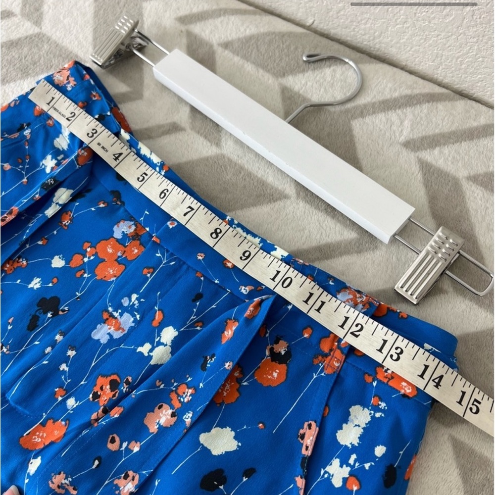 Equipment 2pc Set Floral Print Silk Top size XS Floral Silk Shorts size 6 - Picture 9 of 9